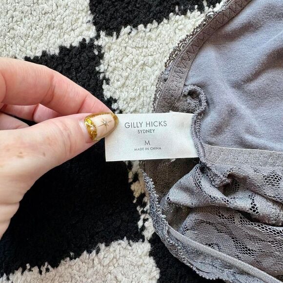 Gilly Hicks Grey Lace Longline Bralette M - Picture 4 of 4